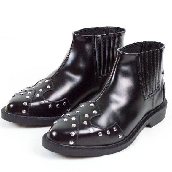 TUK Black Studded Jam Bootie Shoe - Picture 7 of 12